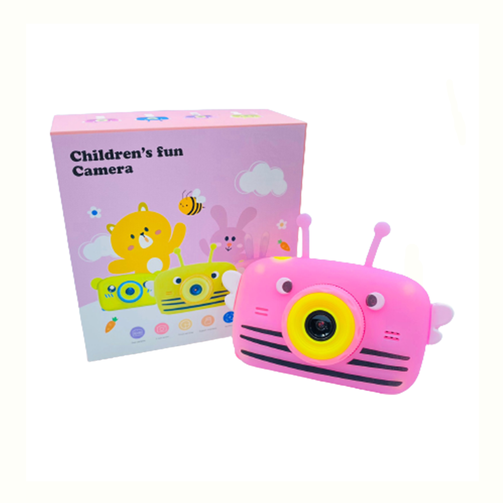 กล้องถ่ายรูปสำหรับเด็ก Kids Camera รูปการ์ตูนผึ้ง 32G 20mp พร้อม 32 G การ์ดหน่วยความจํา